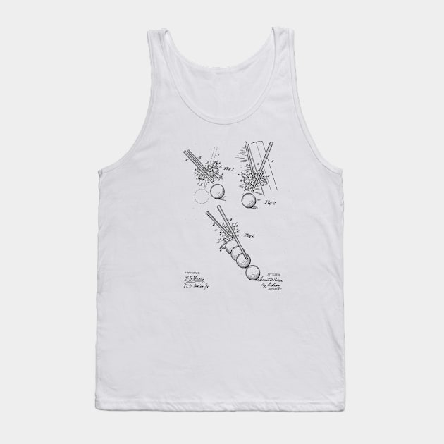 Billiard Bridge Vintage Patent Hand Drawing Tank Top by skstring